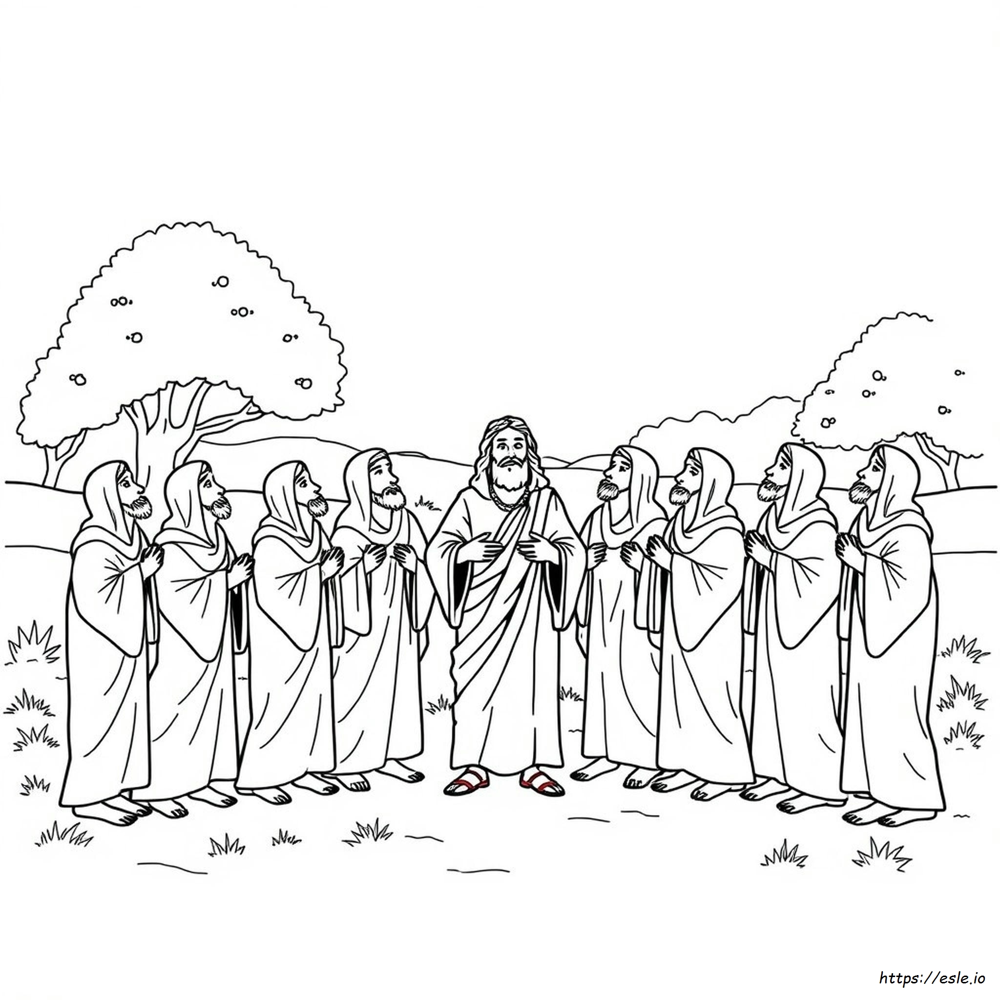 Printable Ten Lepers Coloring Page