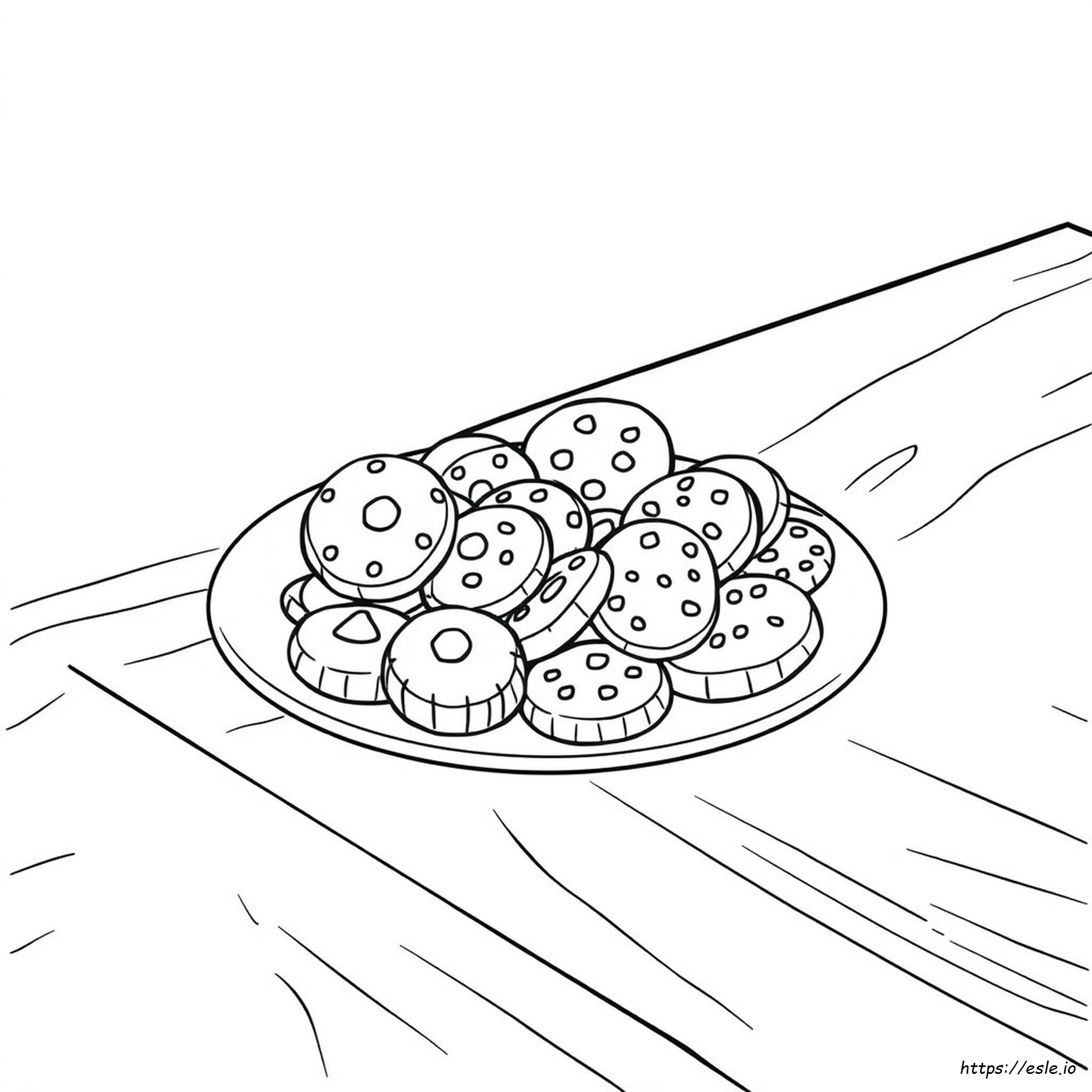 Piatto Di Biscotti Da Colorare