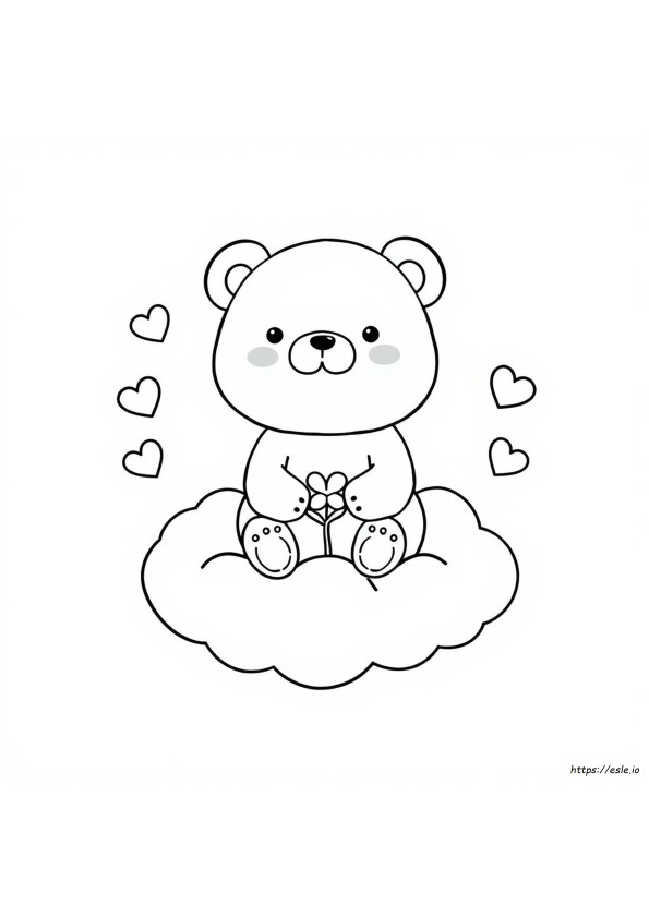 Lucu Kawaii Beruang Gambar Mewarnai