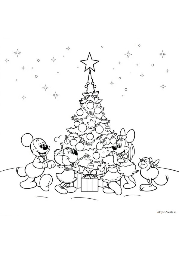 Disney Yılbaşı Boyama Sayfaları Yazdırılabilir Pdf