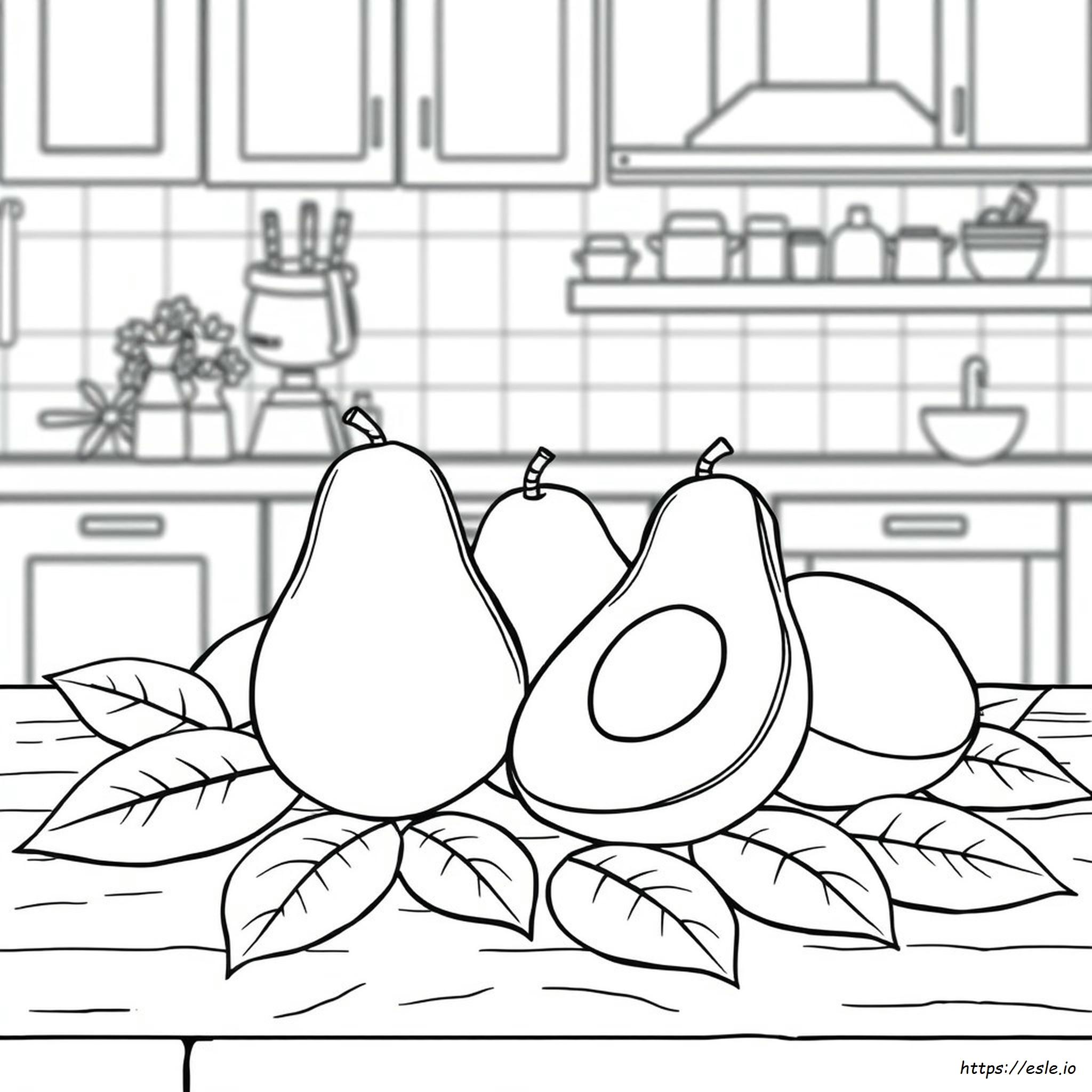 Free Printable Avocado Coloring Pages