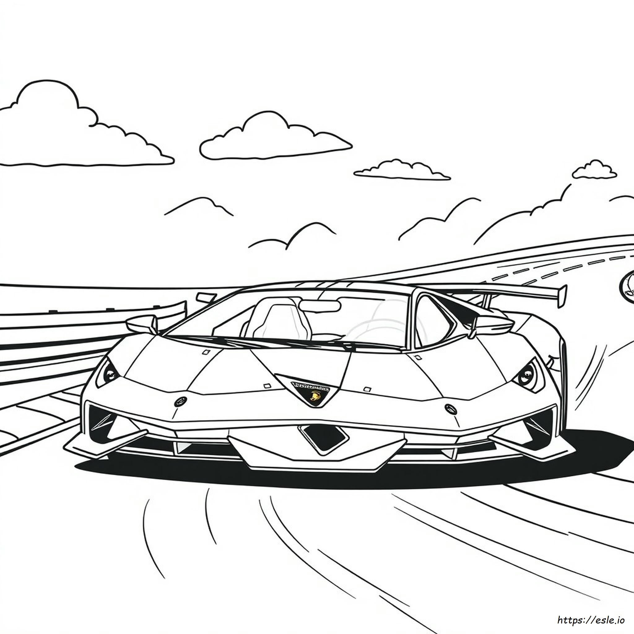Lamborghini Sian Colouring Pages