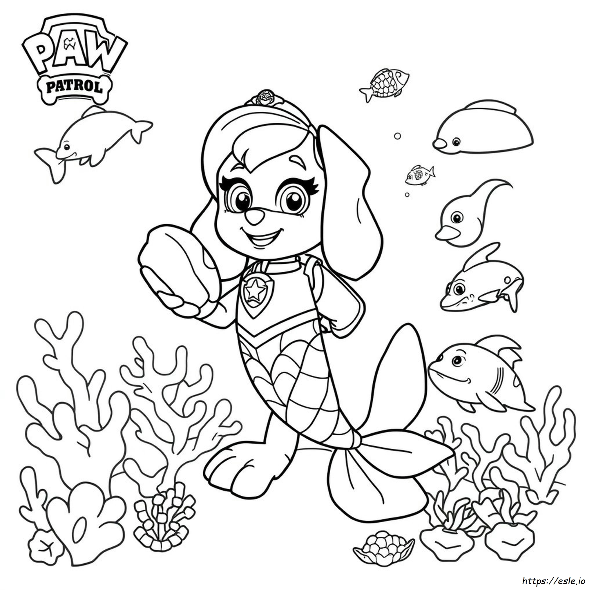 Paw Patrol Mermaid Coloring Pages