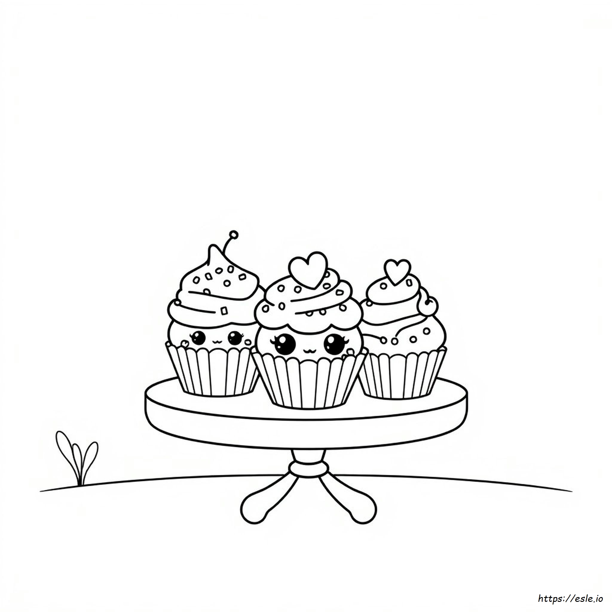 Kawaii Cute Dessert Coloring Pages