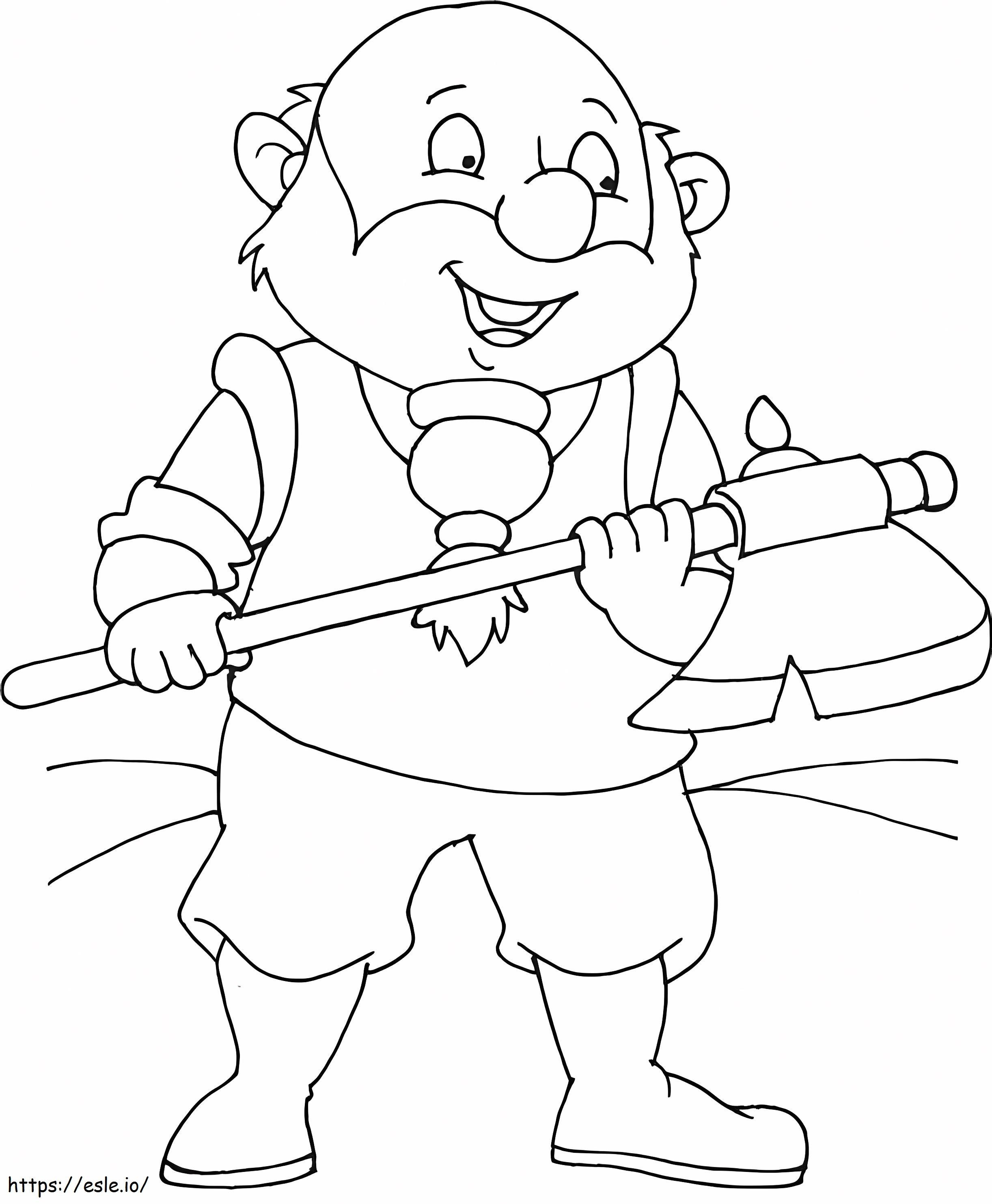 Dwarf With Axe E1649063639286 coloring page