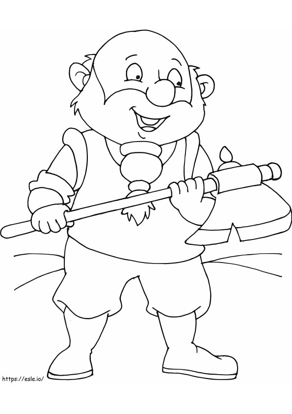 Dwarf With Axe E1649063639286 coloring page