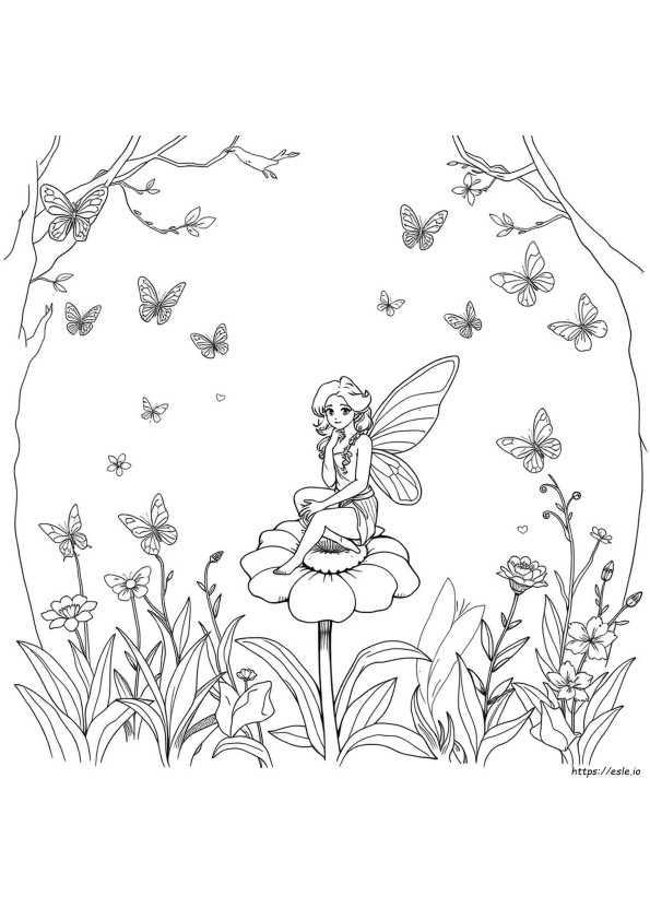 妖精 塗り絵 無料