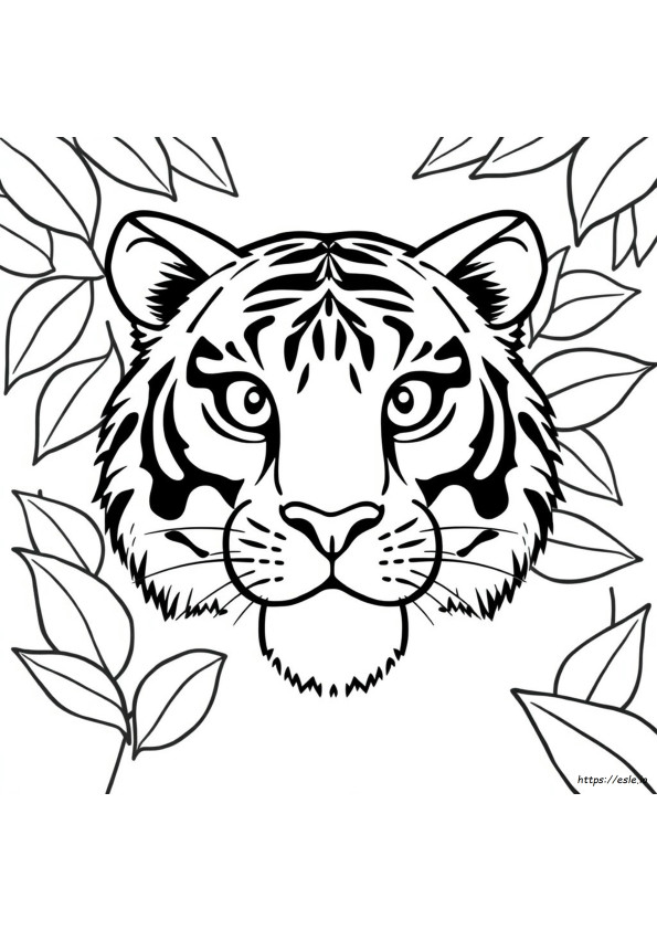 Faccia Di Tigre Da Colorare