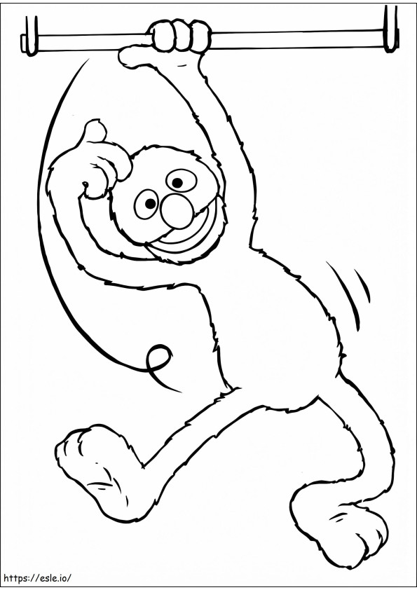 Funny Grover coloring page