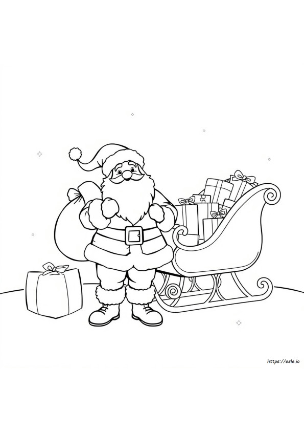 Kerstman Kleurplaat