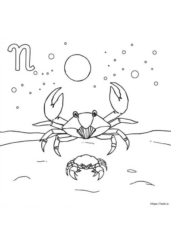 かに座のぬりえ
