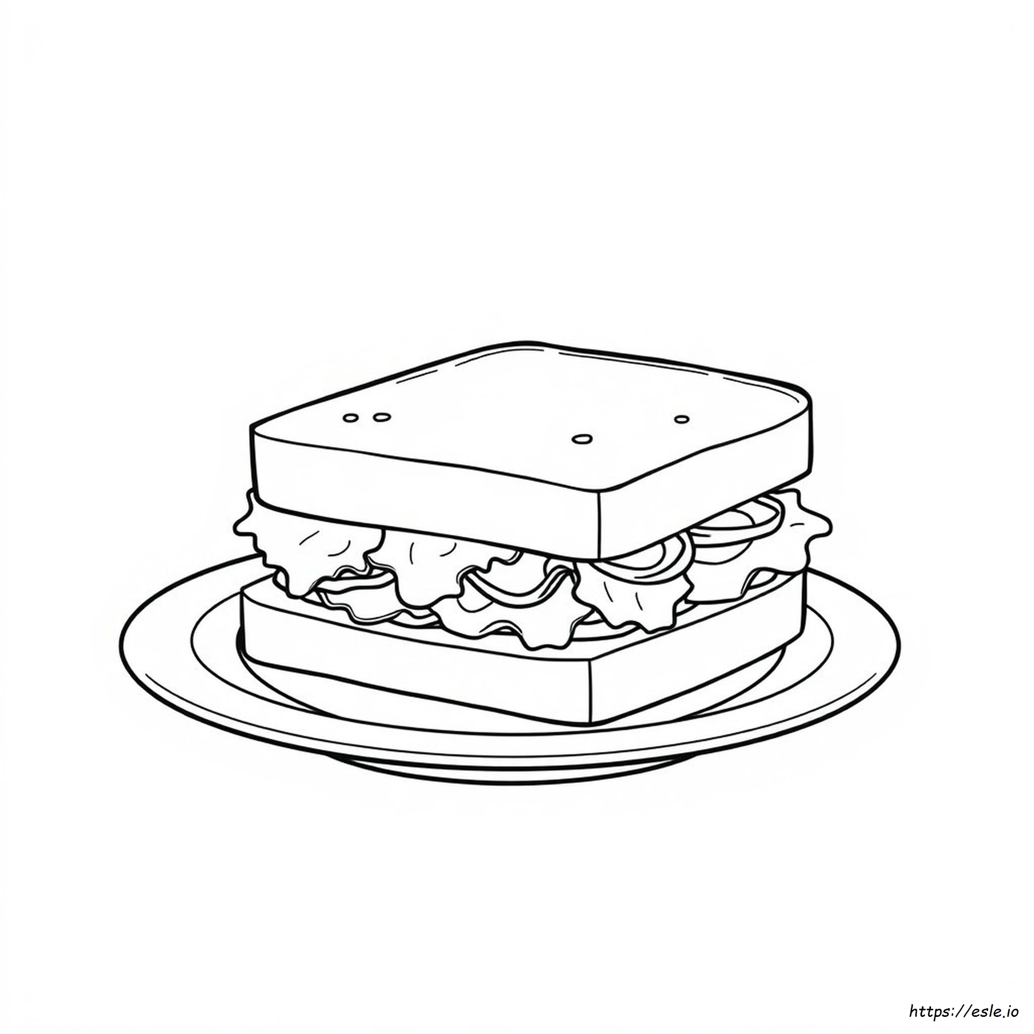 Free Printable Sandwich Coloring Pages