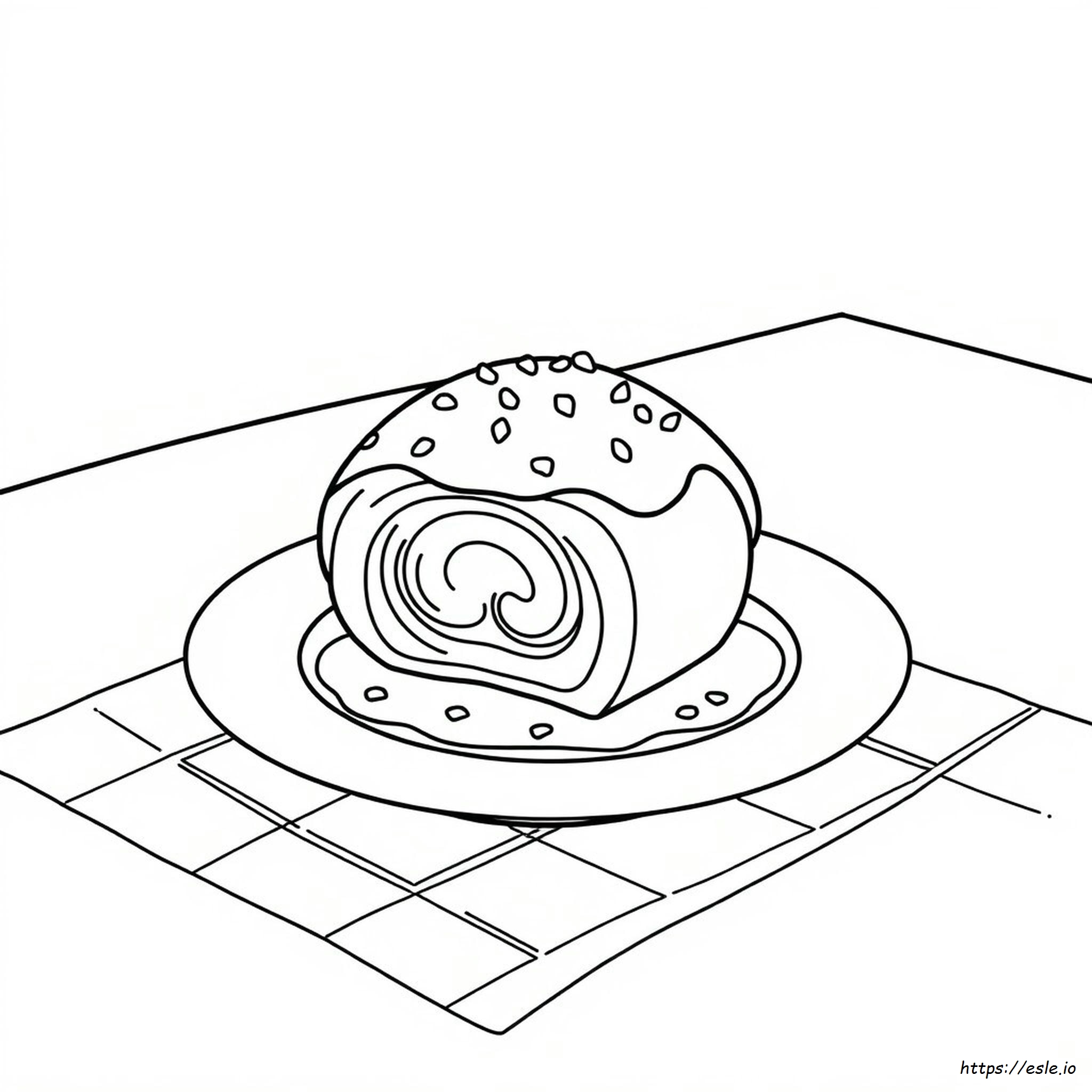 Cinnamon Roll Colouring Pictures