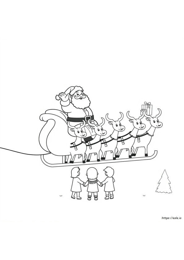 Santa Cartoon Coloring