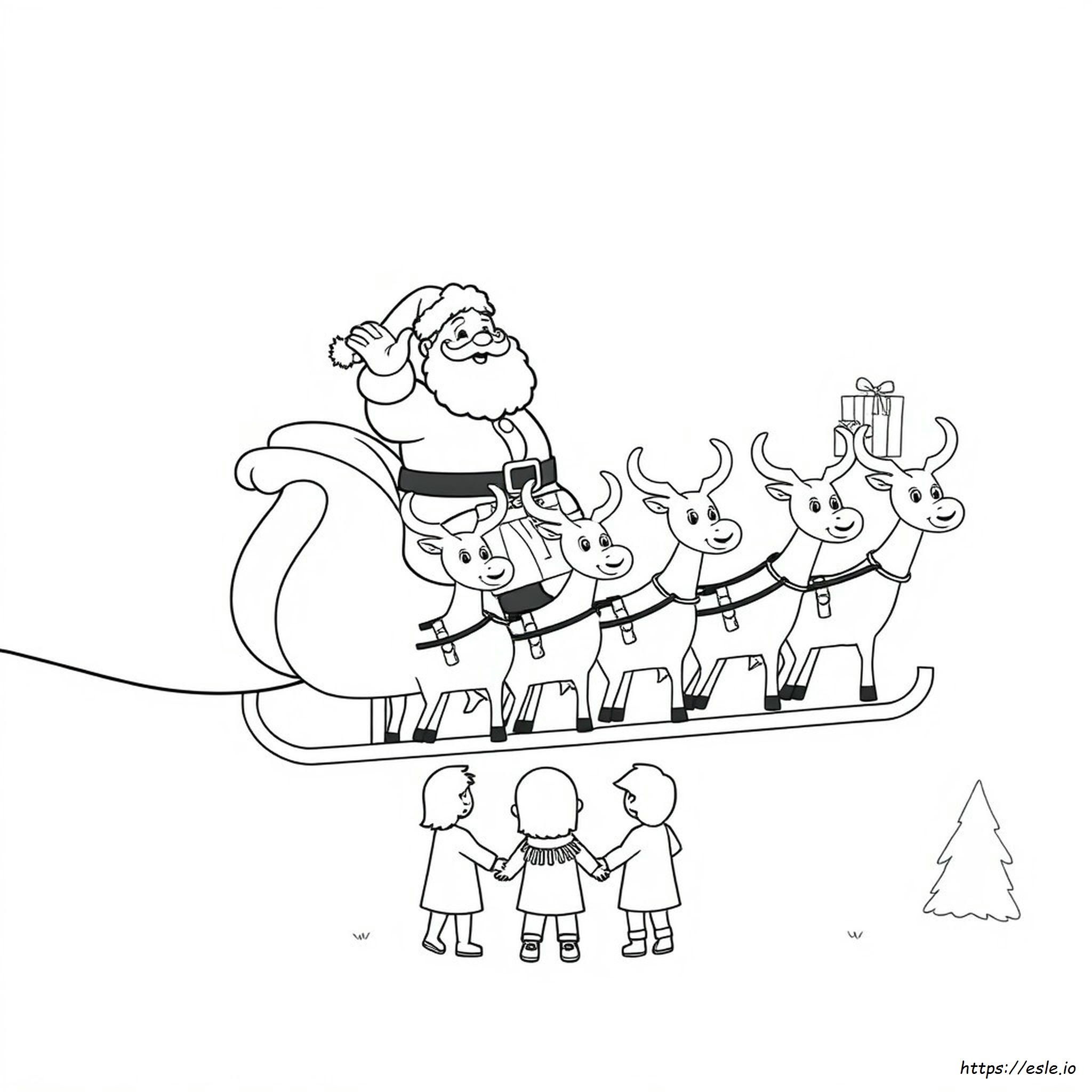 Santa Cartoon Coloring