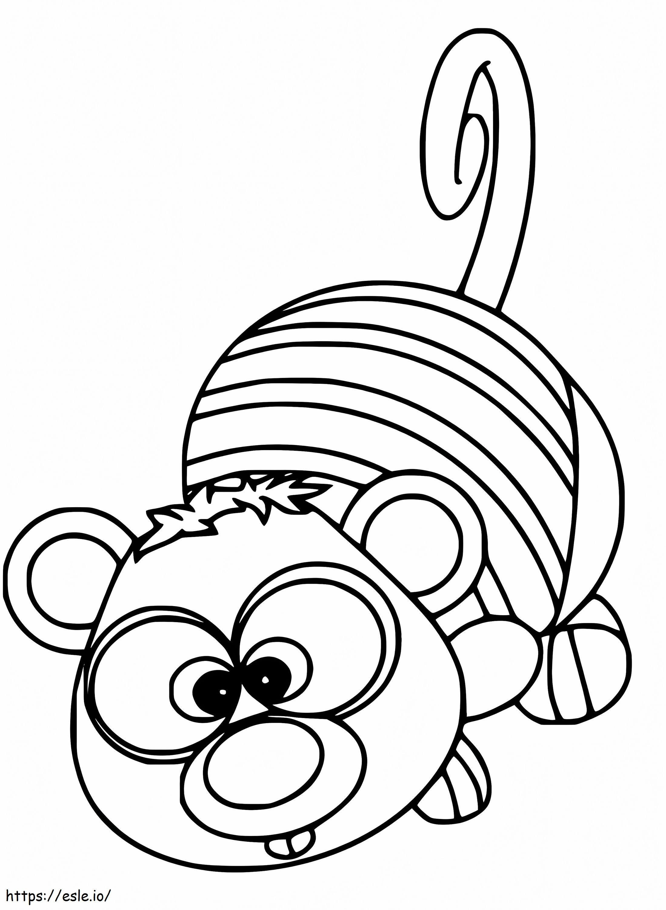 Cute Opossum coloring page