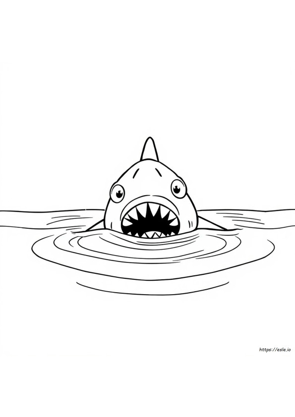 Tiburón Monstruo Para Colorear