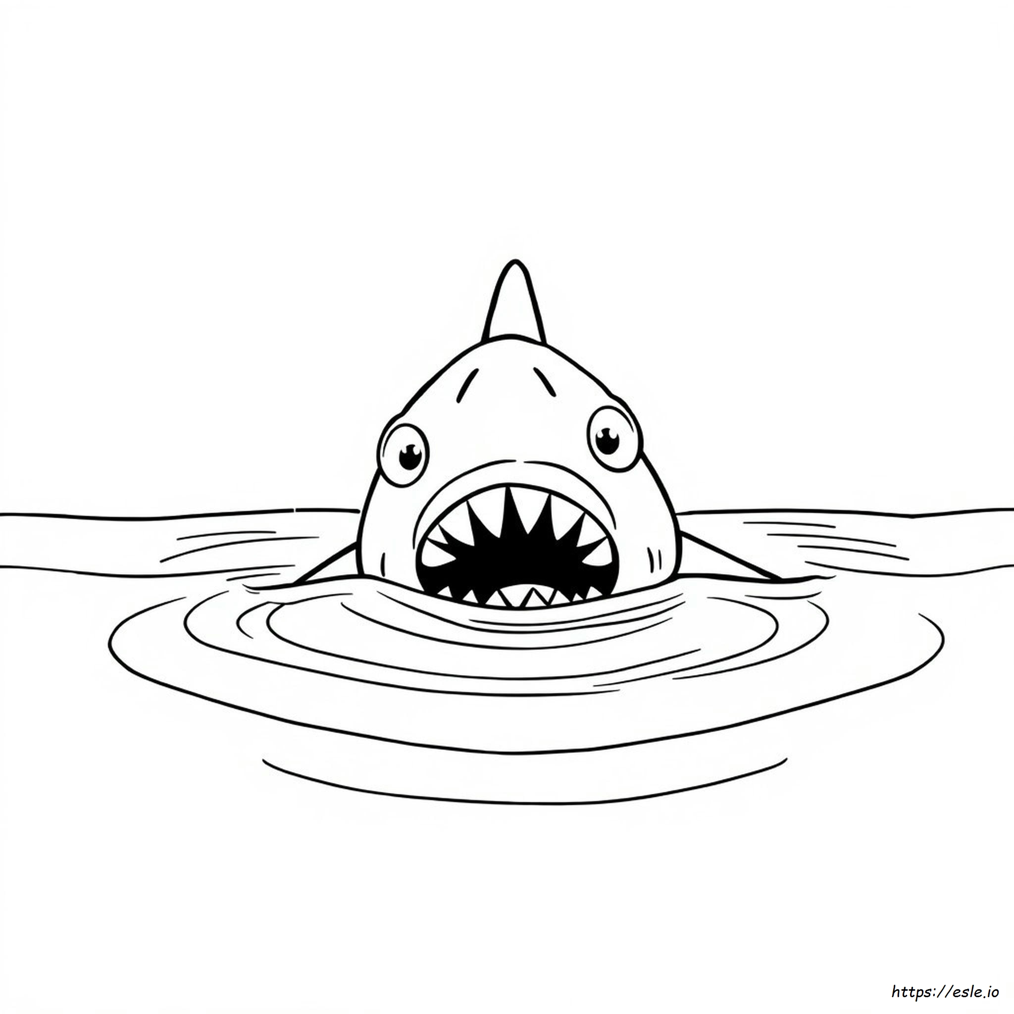 Monster Shark Coloring Page