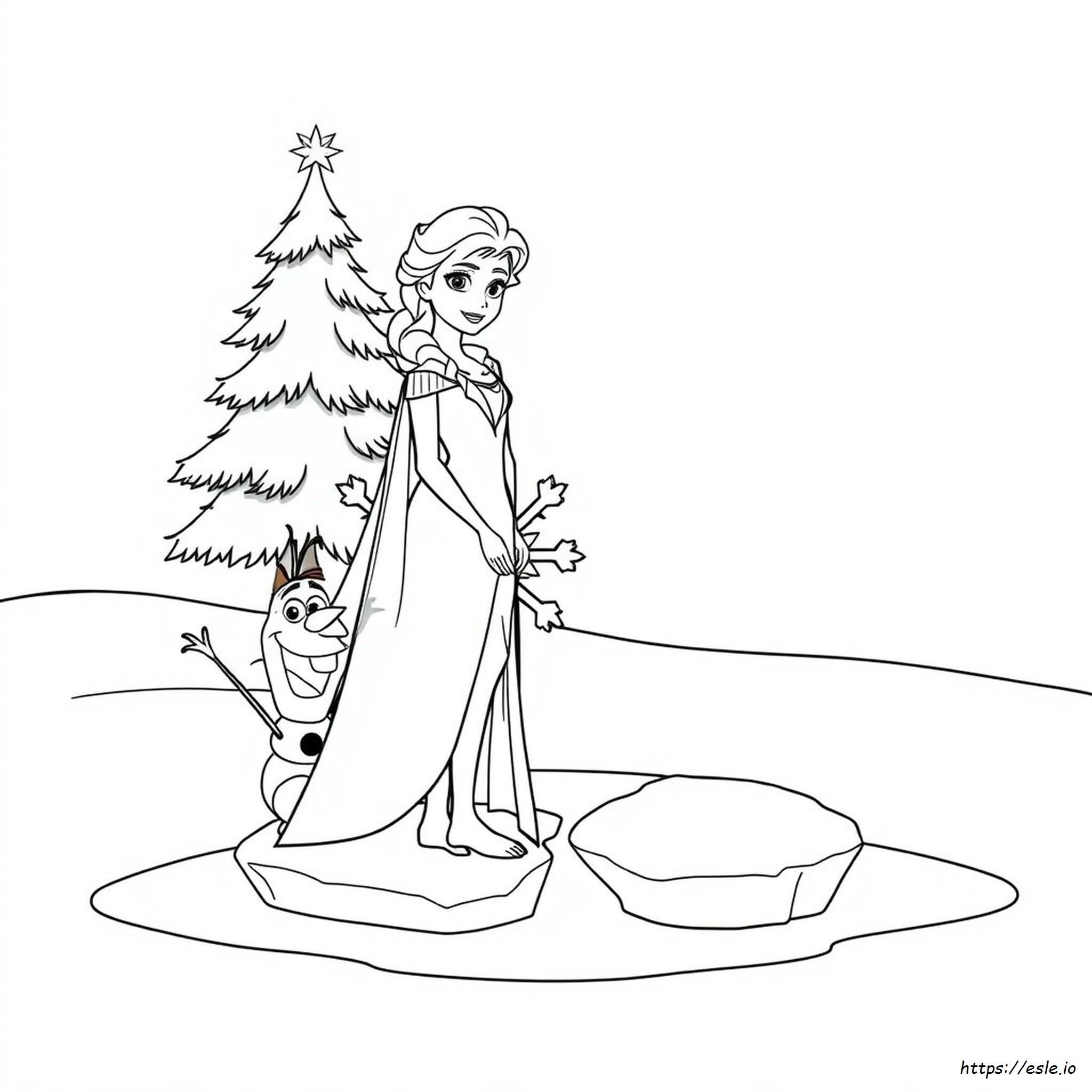 Disney Elsa Colouring Pages