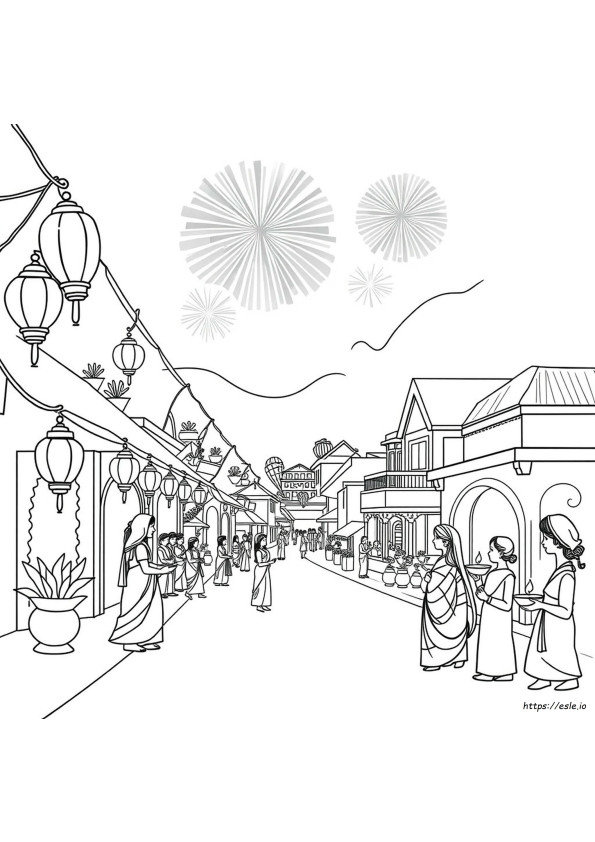 Diwali Disegni Da Colorare Per Bambini