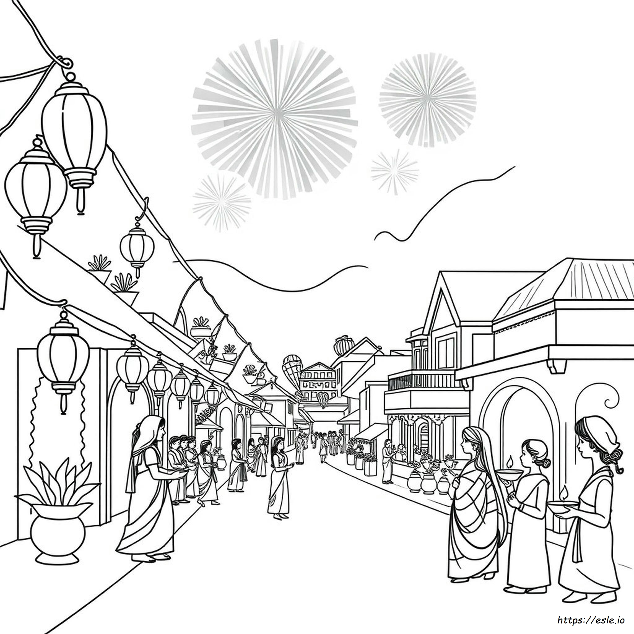 Diwali Coloring Pages For Kids
