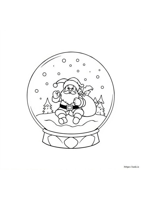Sfera Di Neve Di Babbo Natale Da Colorare