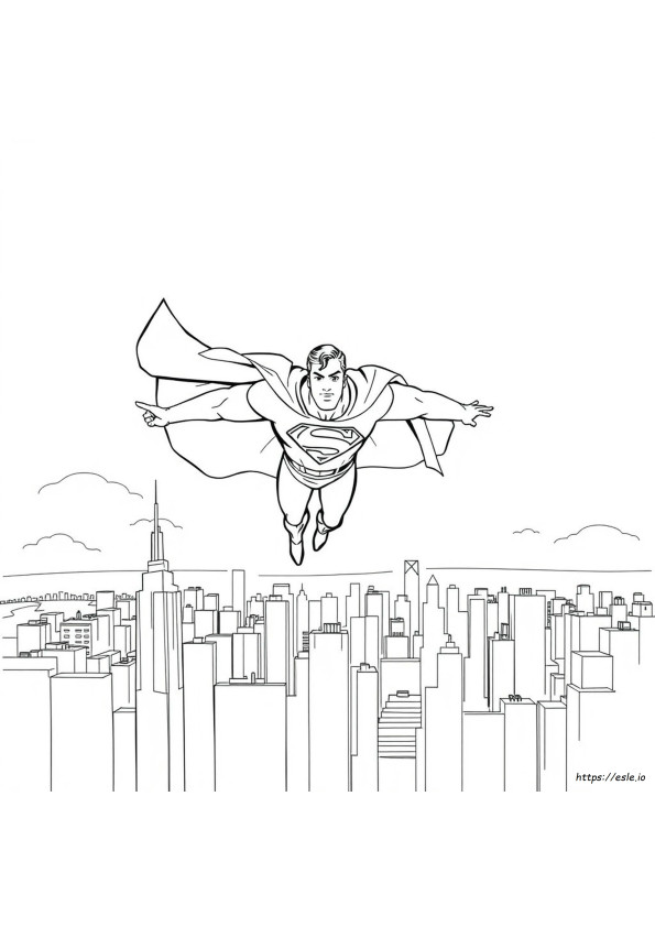 Superman Coloring Paper