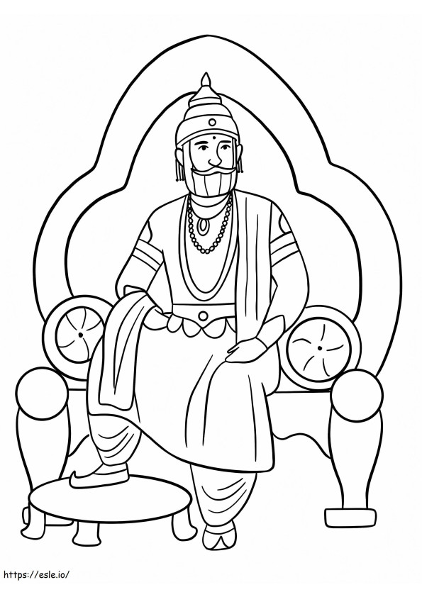 Coloriage Roi indien à imprimer dessin