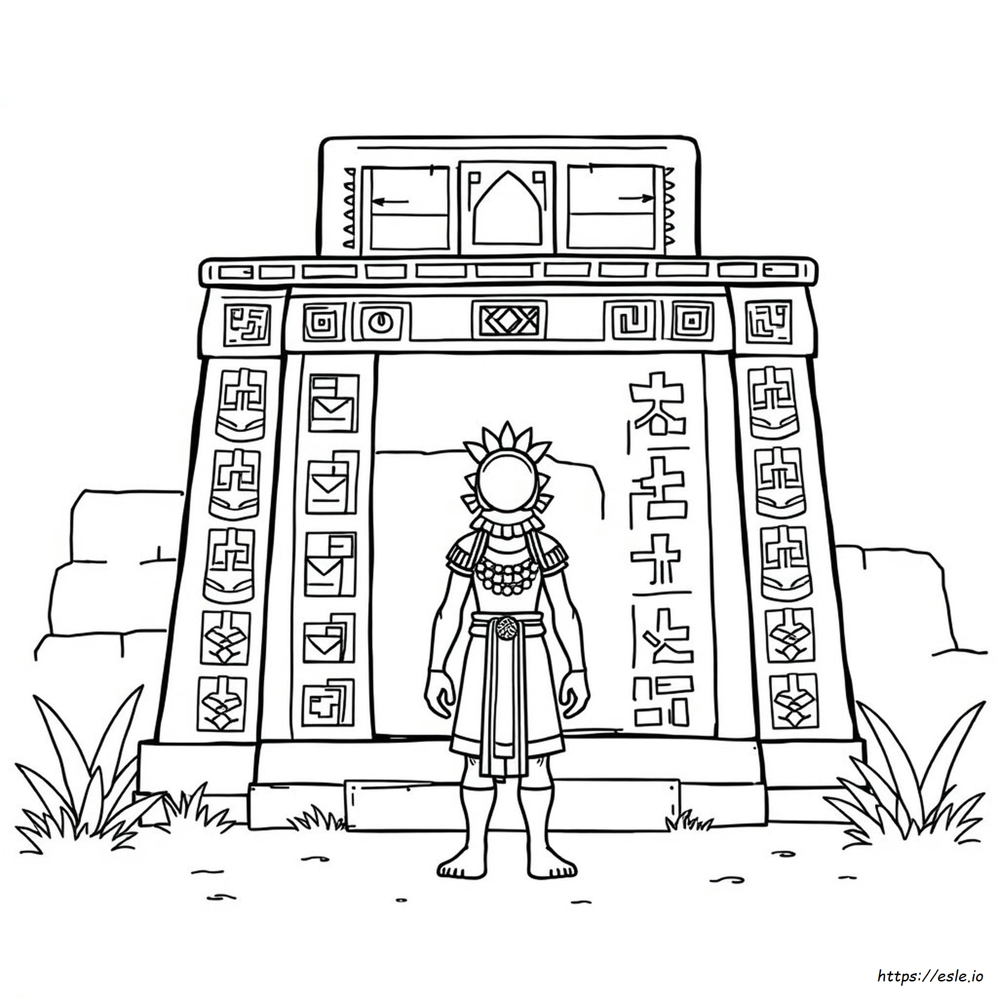 Mayan Art Coloring Pages