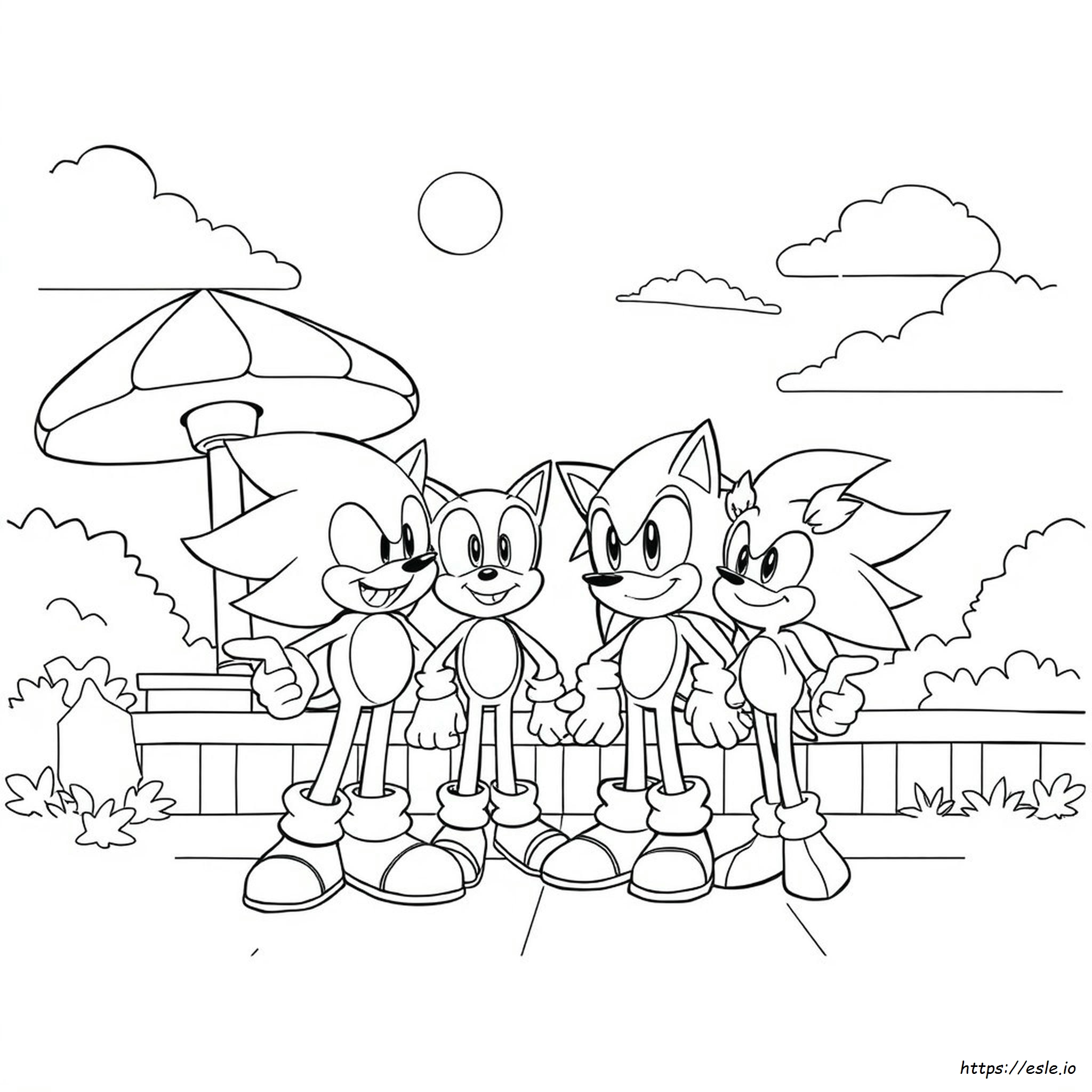 Sus Amigos Coloring Pages Sonic 2 Para Colorear