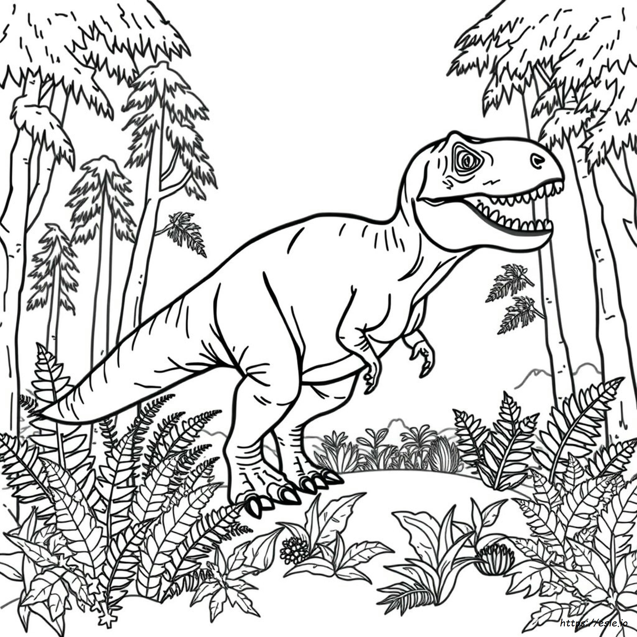 Coloriage Tyrannosaure Rex Réaliste T Rex À Imprimer