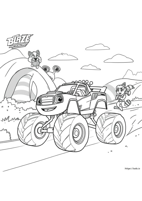 Blaze And The Monster Machines Coloring Pages Pdf