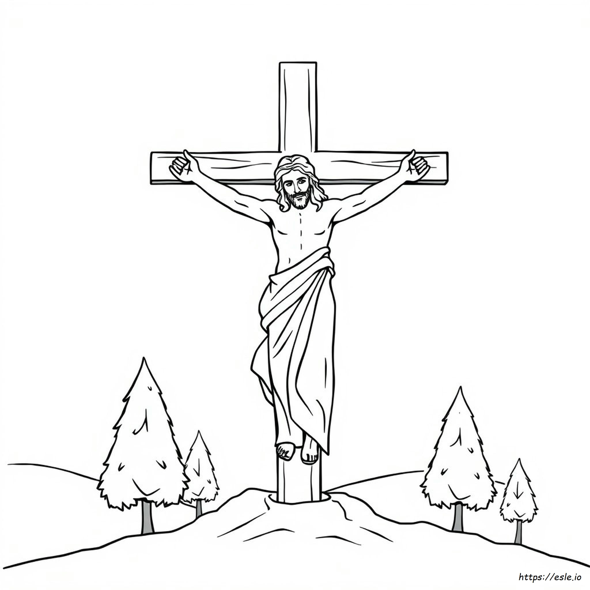 Coloring Page Jesus On Cross