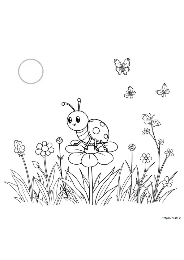 Coloriages D'insectes De Dessin Animé