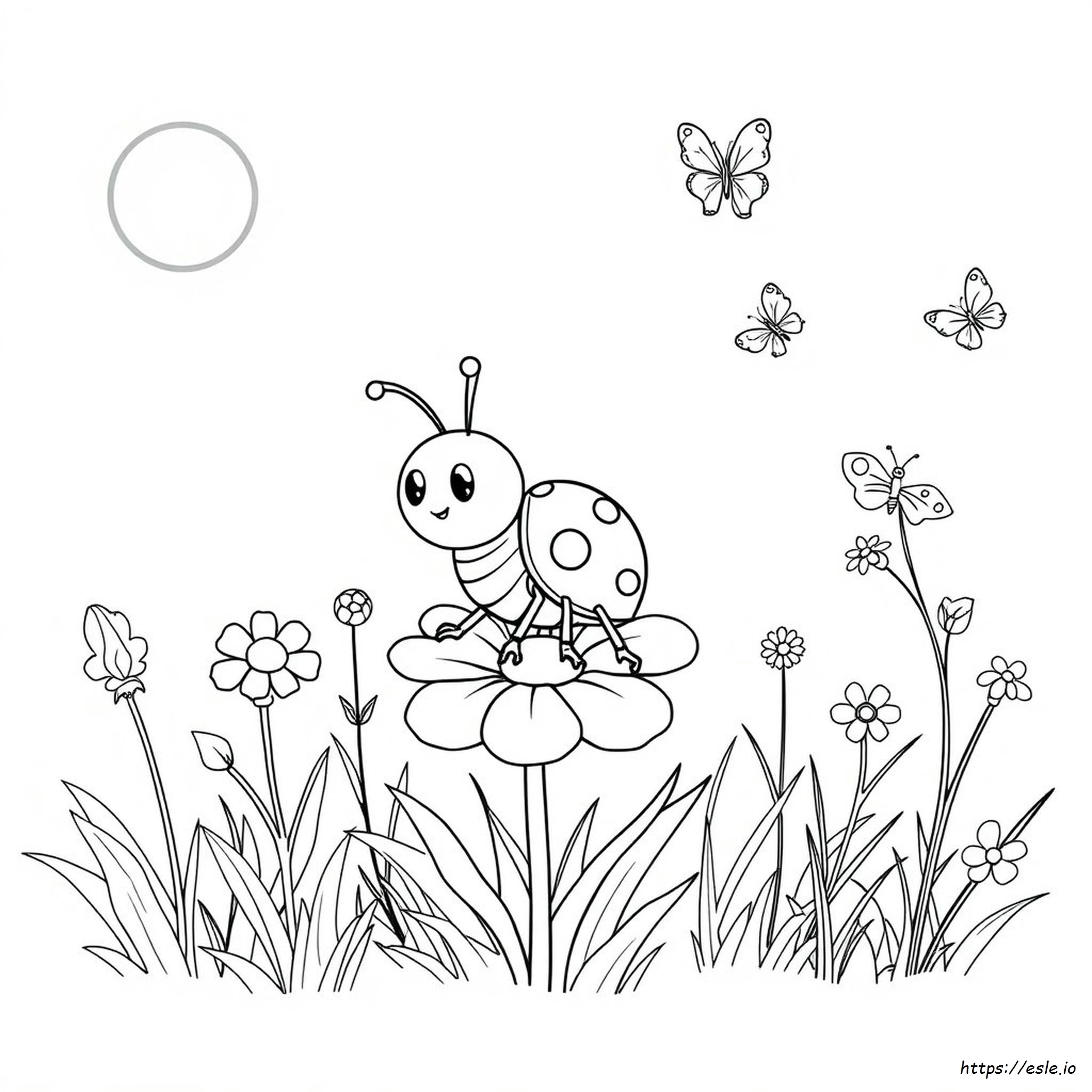 Cartoon Insect Coloring Pages
