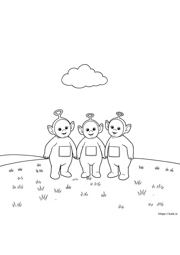 テレタビーズ ぬりえ