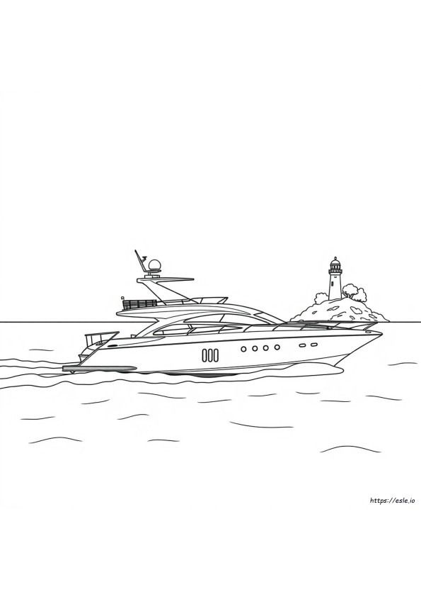 Super Yacht Coloring Pages