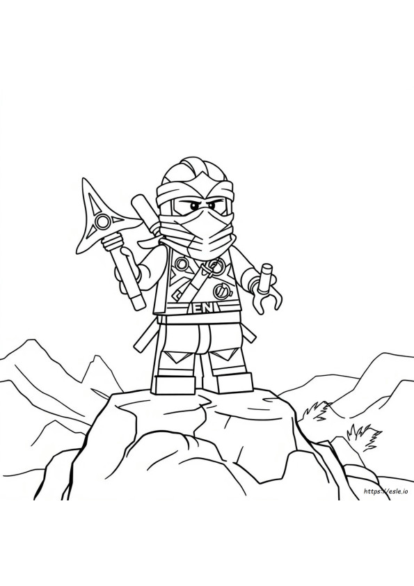 Dibujos Para Colorear De Zane De Titanio Ninjago