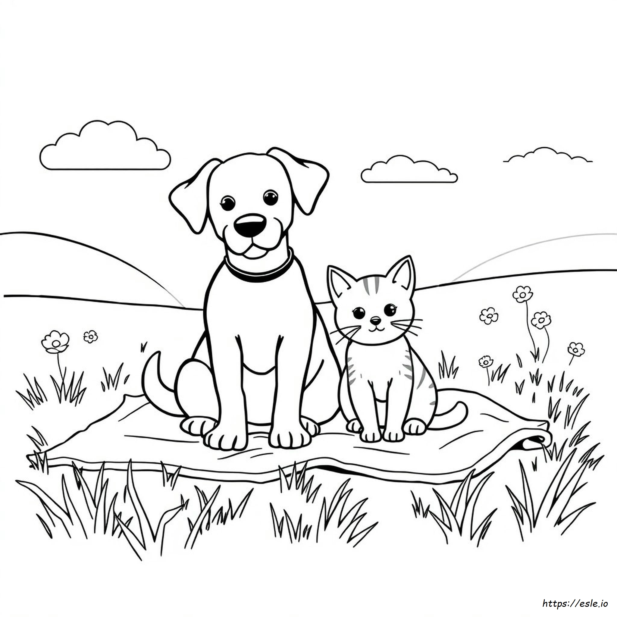 Free Printable Dog And Cat Coloring Pages