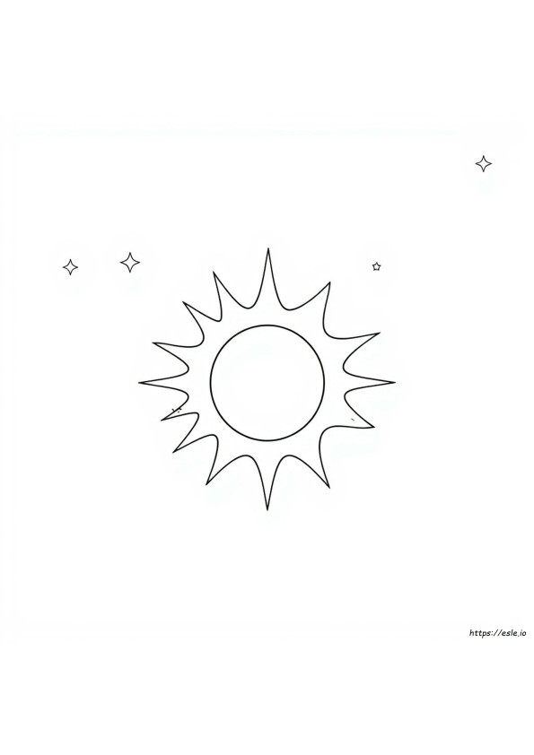 Free Solar Eclipse Coloring Page
