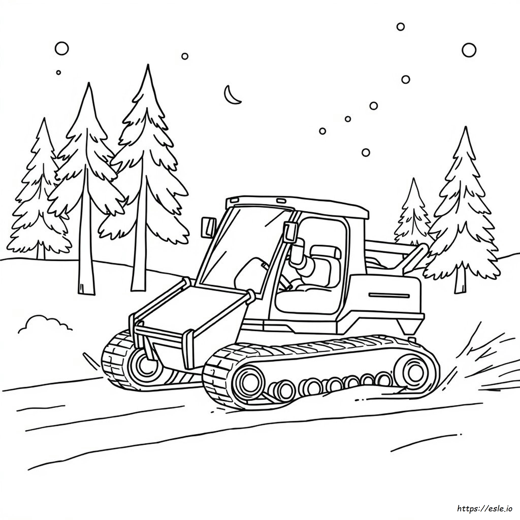 Snowcat Coloring Page