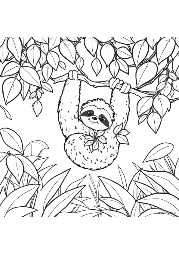 Coloriages Mignons De Paresseux