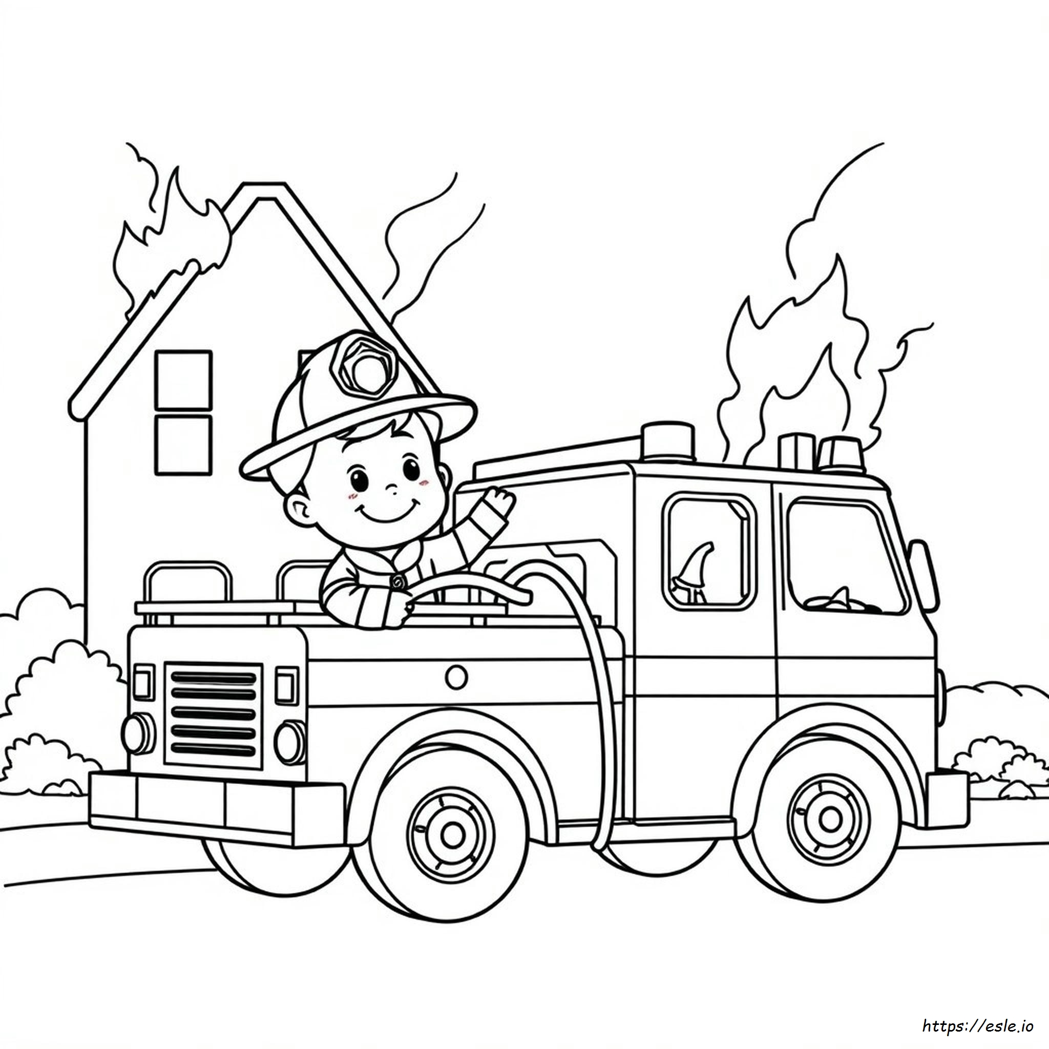 Preschool Fireman Sam Coloring Pages