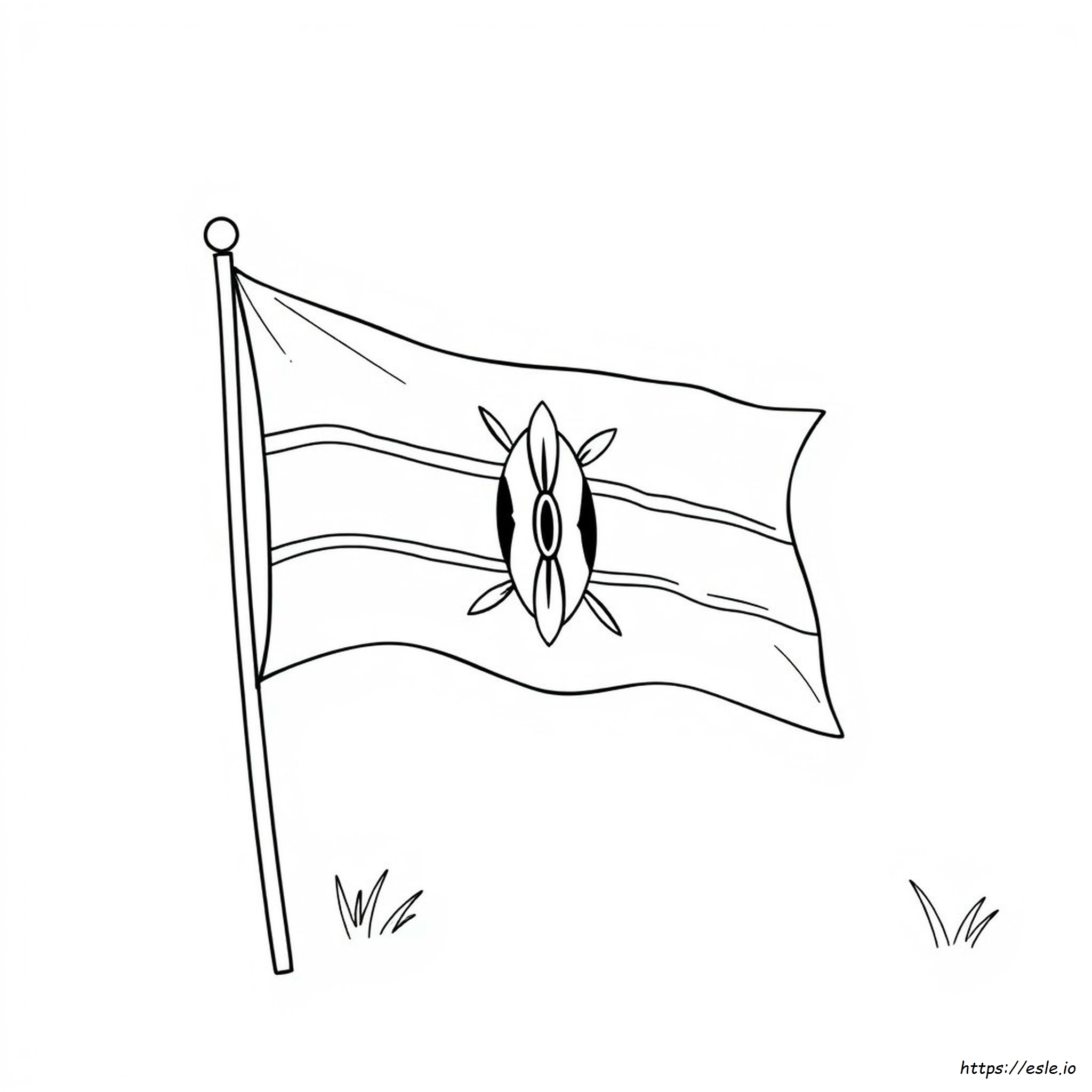 Printable Kenya Flag Coloring Page