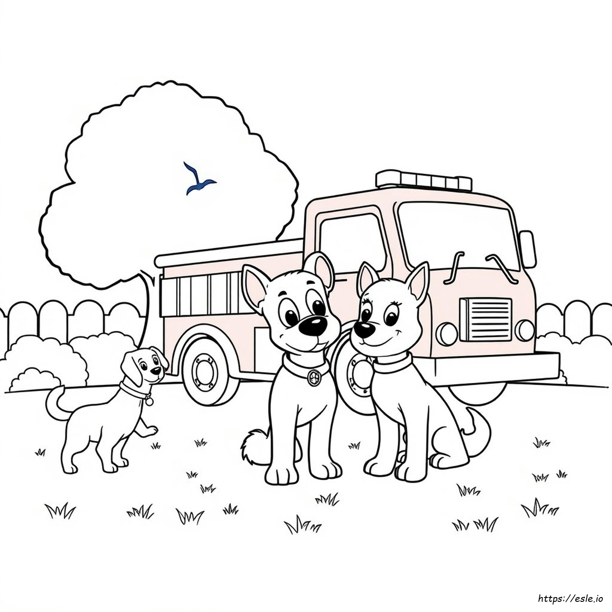 Bluey Picture Coloring Page