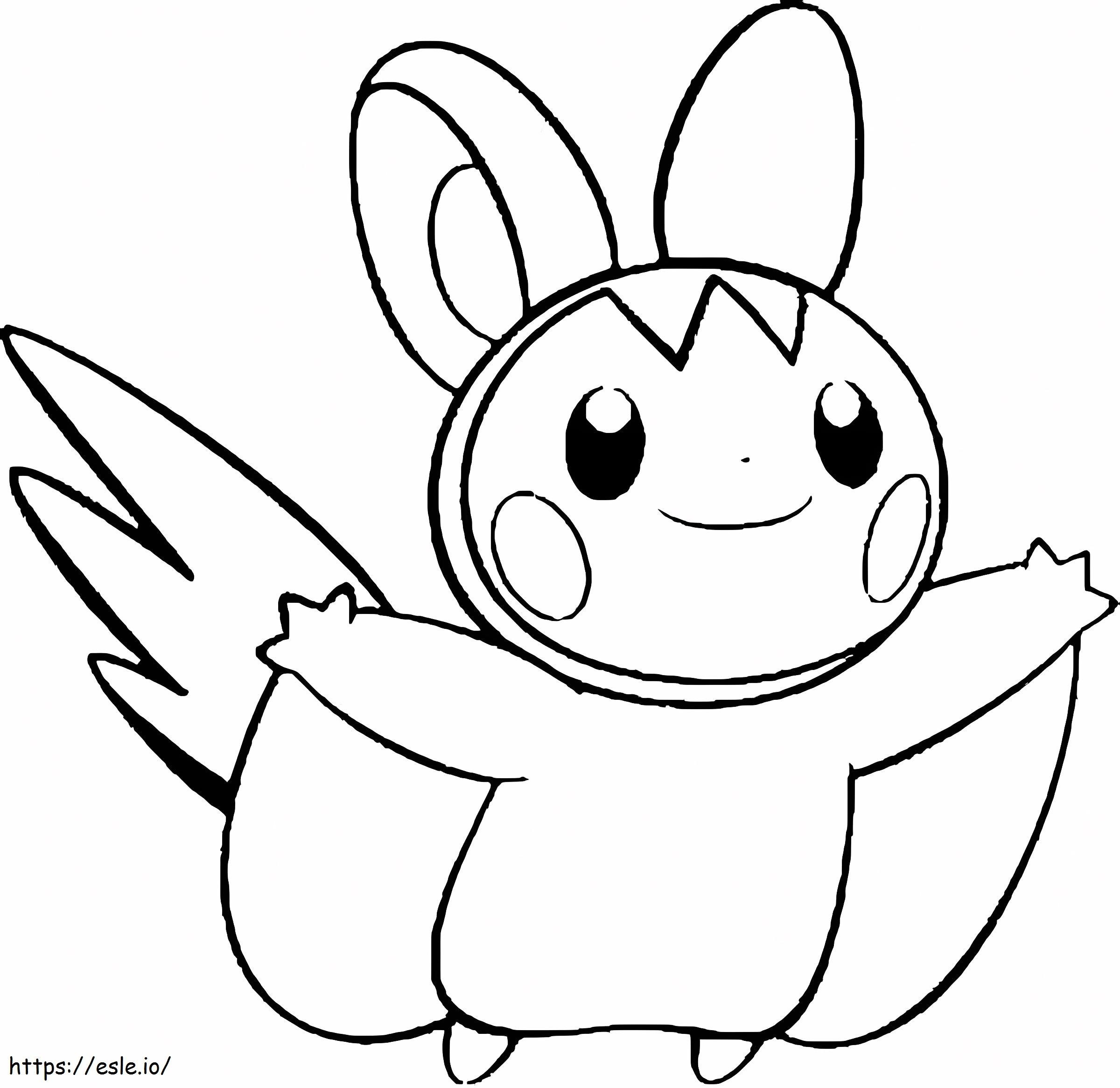 Pokemon Emolga coloring page