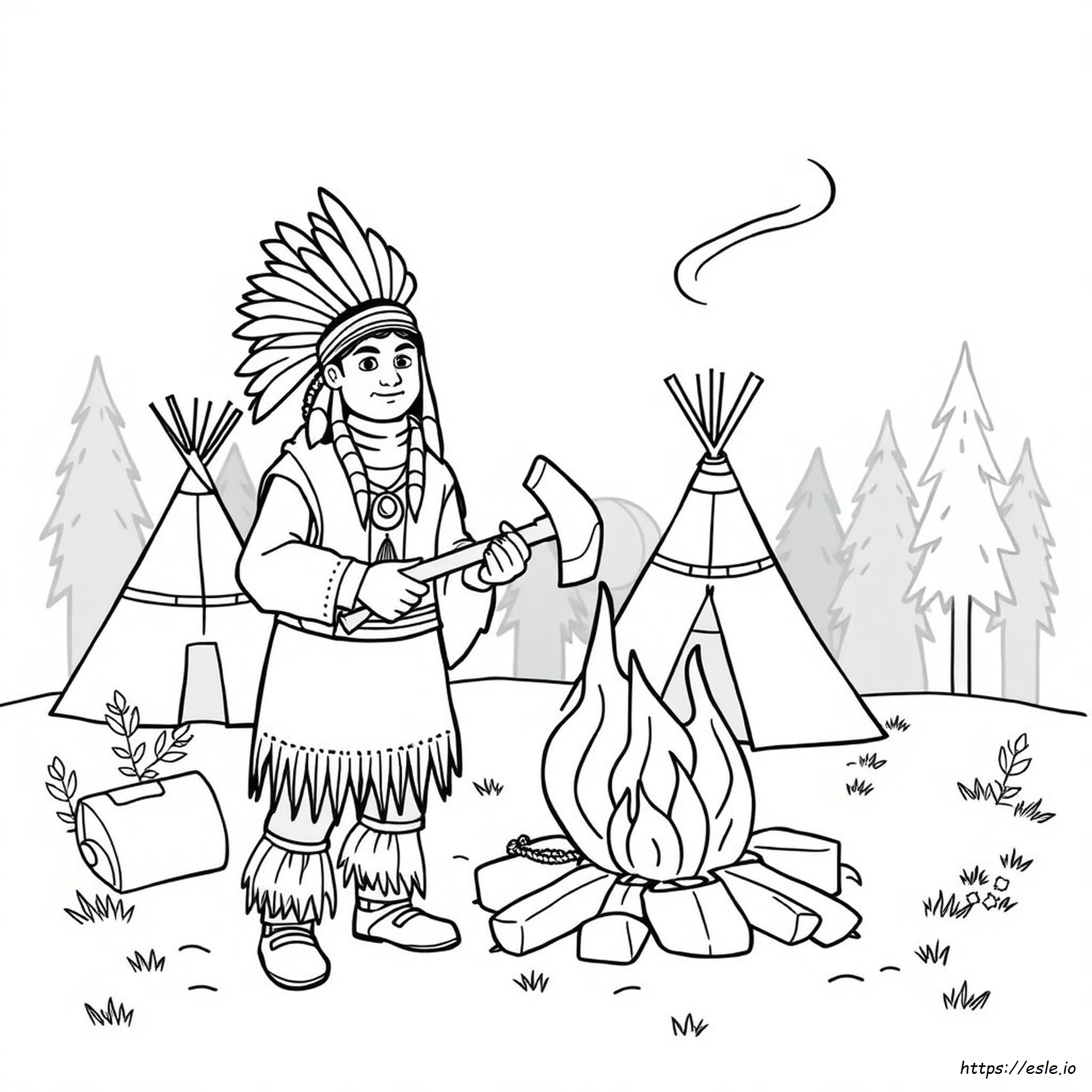 Coloring Pages Of Native Americans