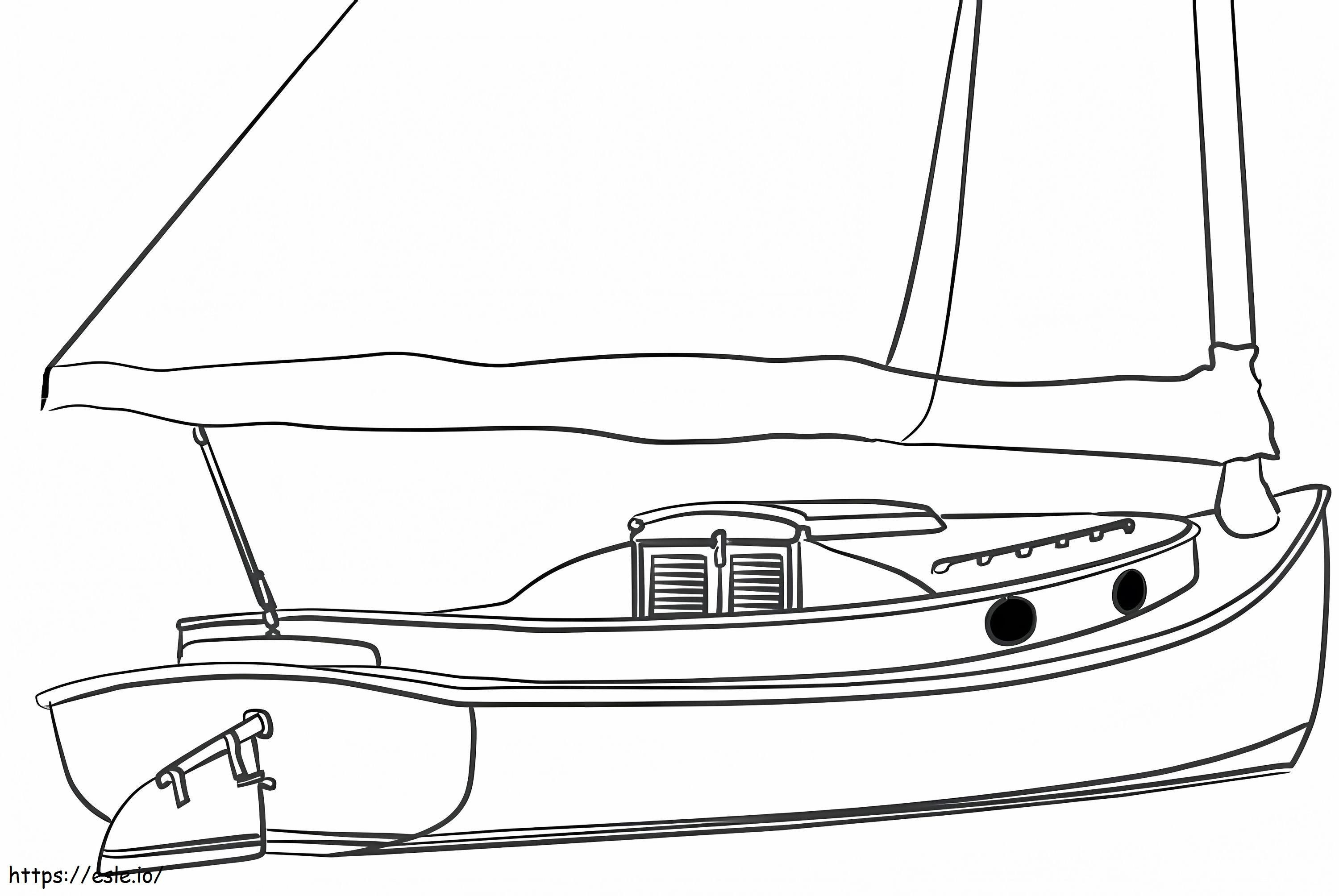 Catboat coloring page