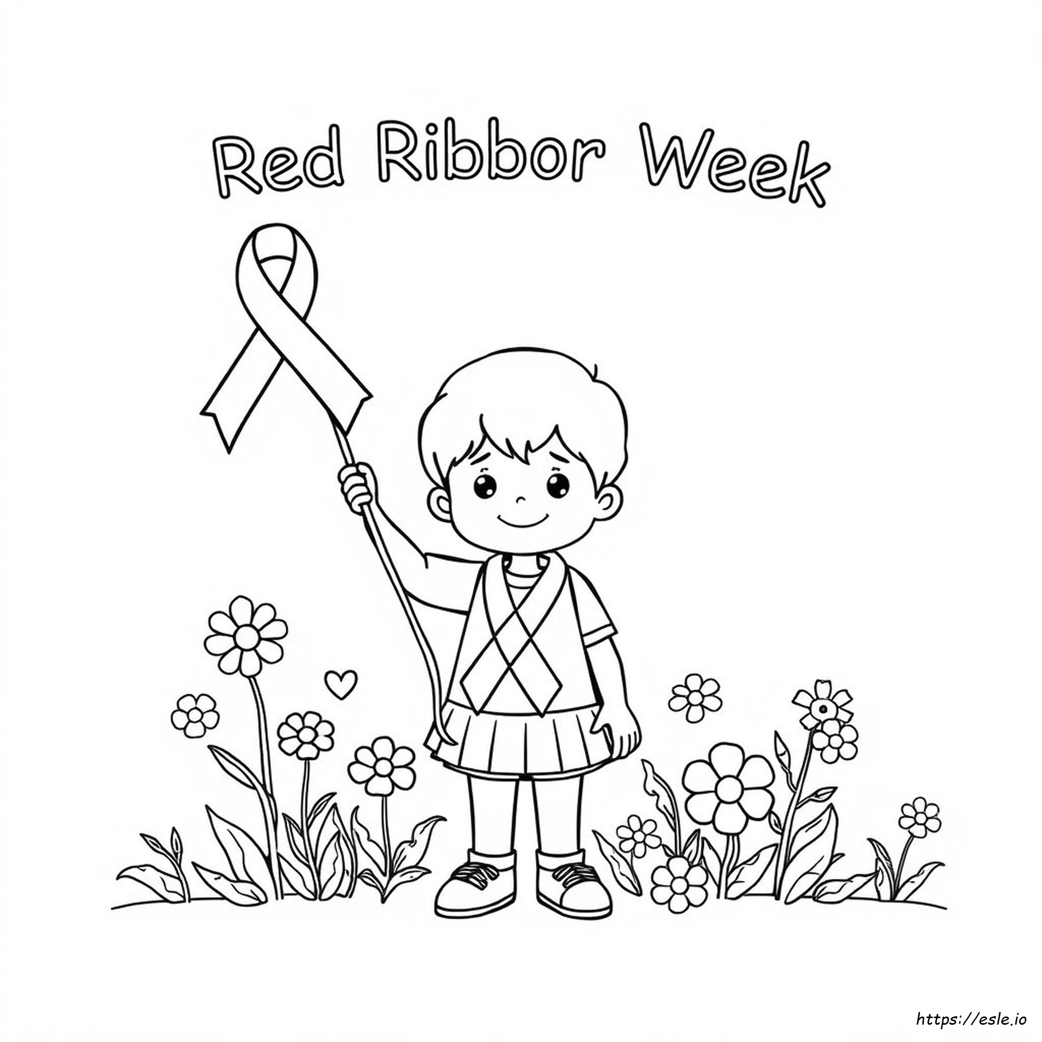Red Ribbon Week Coloring Pages For Kindergarten