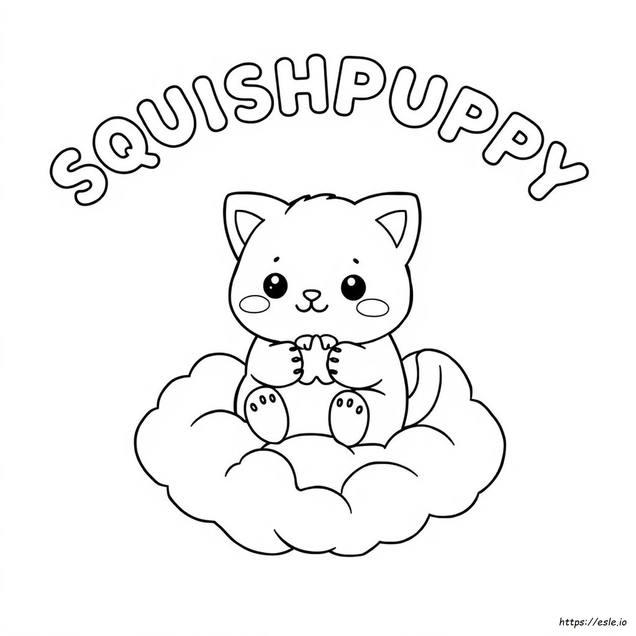 Kitty Squishmallow Coloring Page